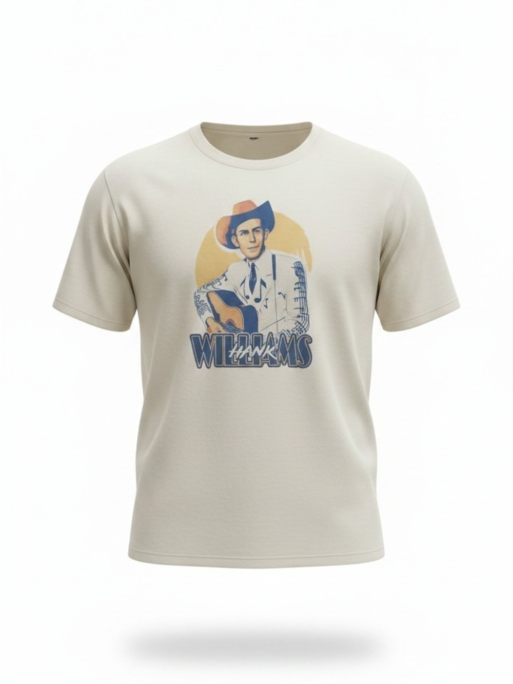Gildan Hank Williams, Short Sleeve Tee, Tan Williams Graphic On Front. XL Unisex